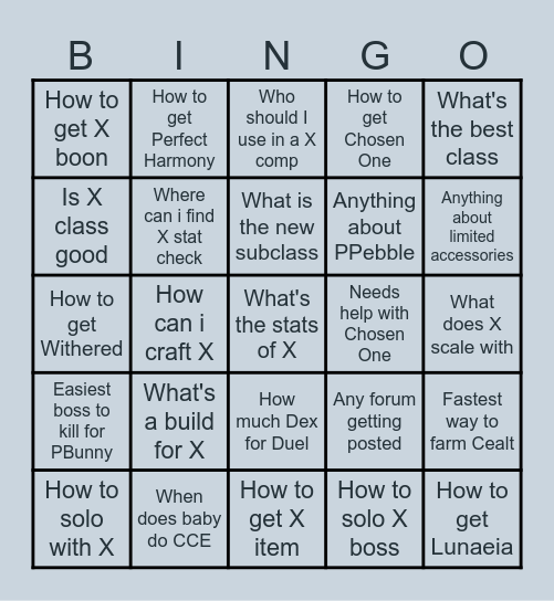 AAC BINGO Card