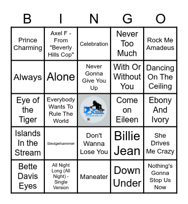 80'S TOO Bingo Card