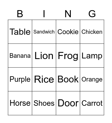 Hip Hop Bingo Card
