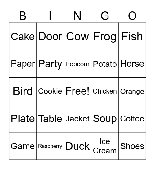 Hip Hop Bingo Card