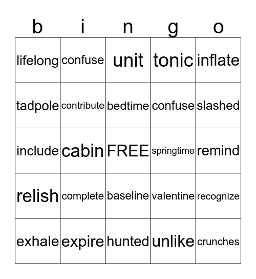 Bingo Card