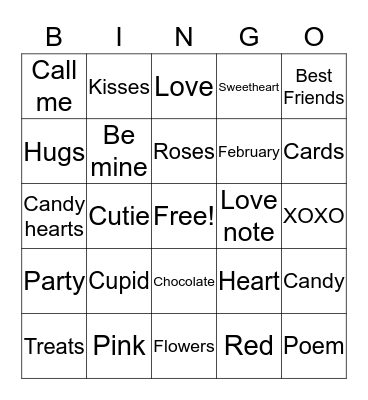 Happy Valentine's Day! Bingo Card