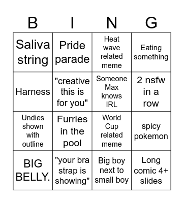 UWU BING! Bingo Card
