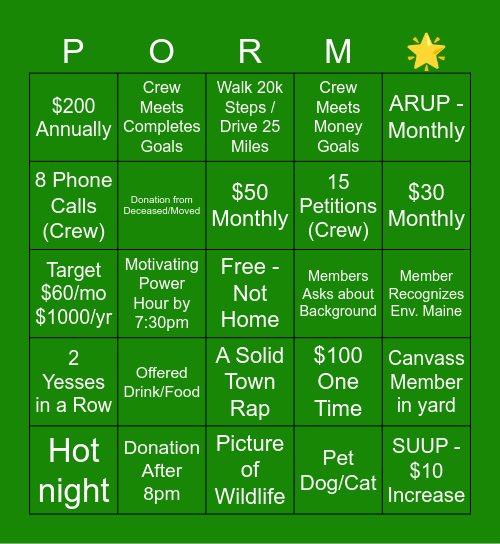 BINGO BANGO BONGO - ENVIR MEE BINGO Card