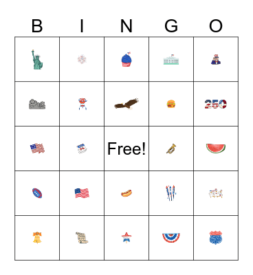 4th of July Bingo! Bingo Card