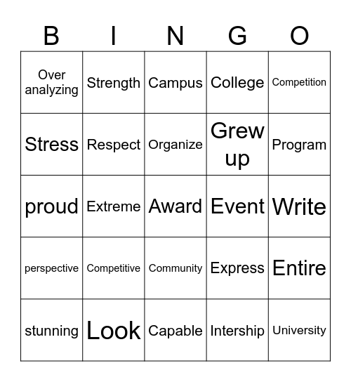 Unit 1 M6 Bingo Card