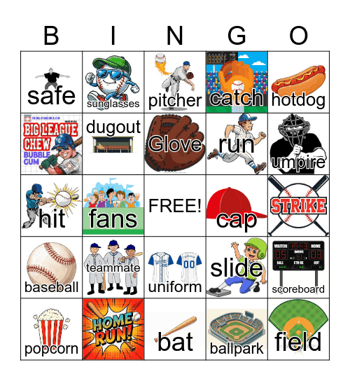 Baseball Bingo Card