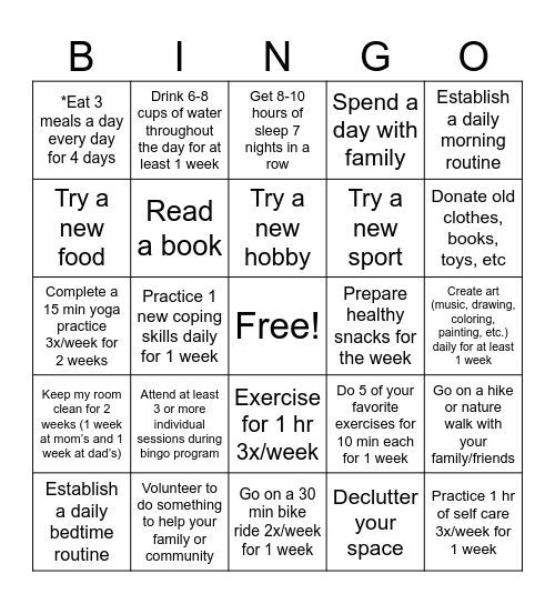 TH Bingo Card