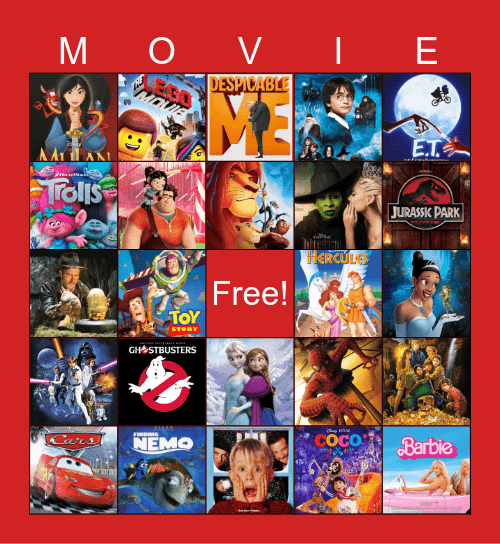 Movie Bingo 2 Bingo Card