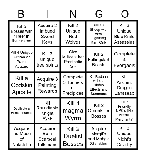 DEN BINGO Card