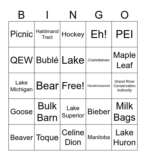 Bingo Card