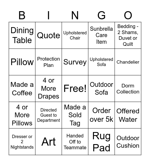 Ballard July Bingo Card