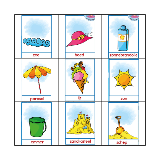 Zomer bingo Card