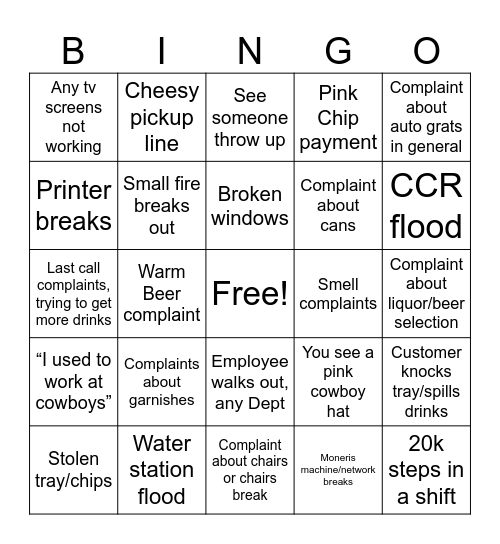 Server Stampede Bingo 2026 Bingo Card