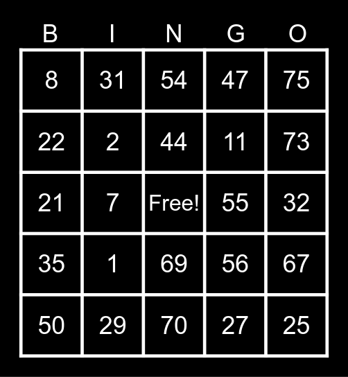 Des Daray Bingo Card