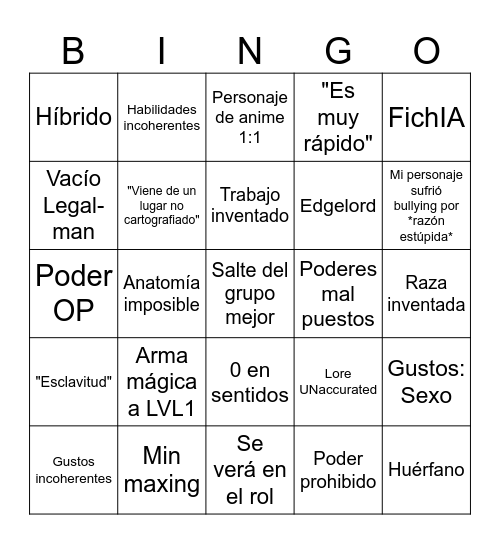 LU'UM FICHA BINGO Card