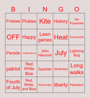 RCM Happy Hour Bingo Game #3 Bingo Card
