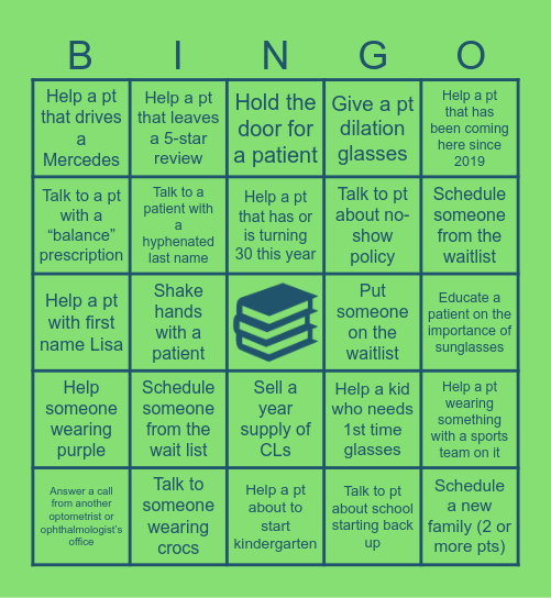 AUGUST TEG BINGO Card
