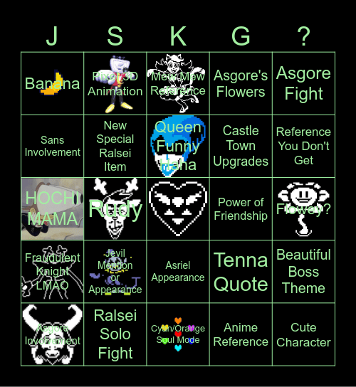 DELTARUNE CHAPTER 5 BINGO Card
