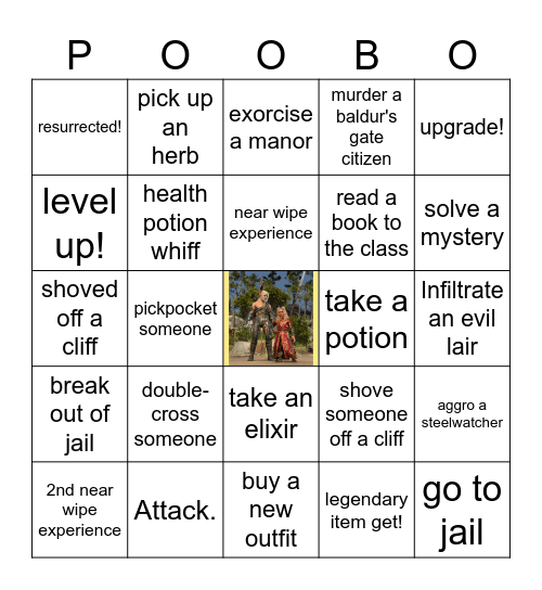 ITS ON POOB!! BINGO!! Bingo Card