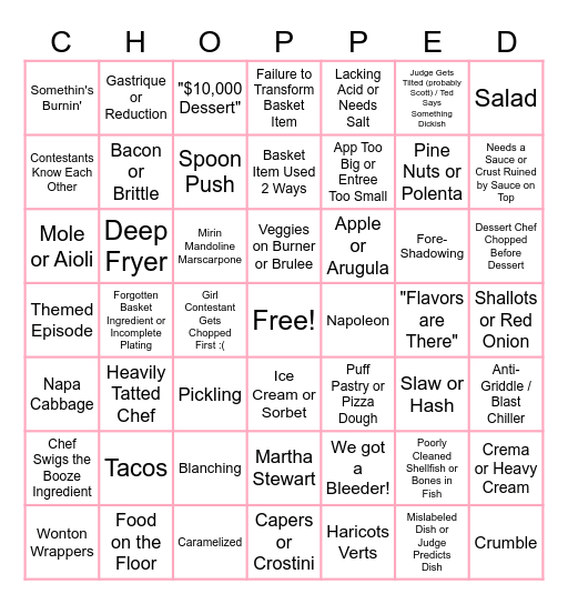 you will be Bingo Card