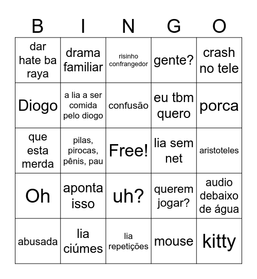 lia bingo Card