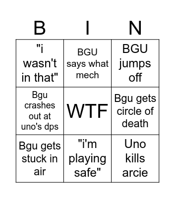 new raid Bingo Card