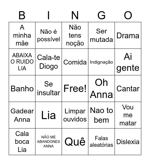 Raya Bingo Card