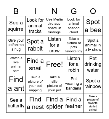 Camp Bingo Card