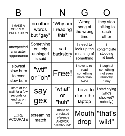 dw about it Bingo Card
