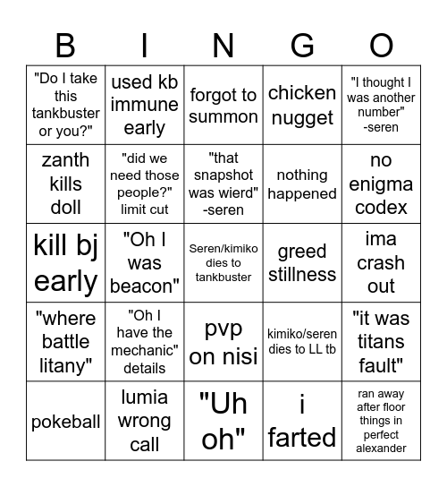 TEA bingo Card