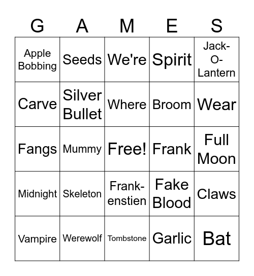 CANDY!!! Bingo Card