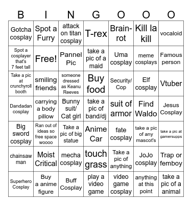 Bingo sheet AX2026 Bingo Card