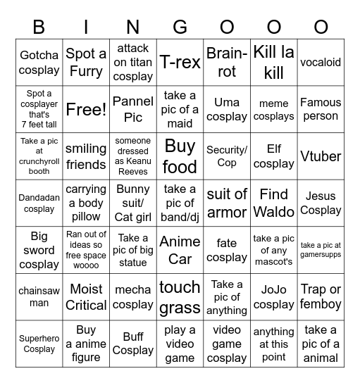 Bingo sheet AX2026 Bingo Card