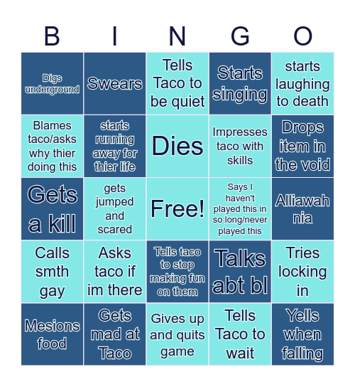 Chauntel Bingo Card