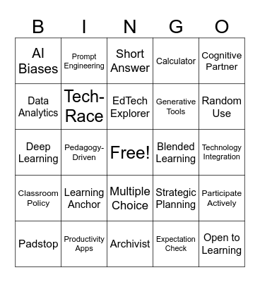 EdTech Bingo Card