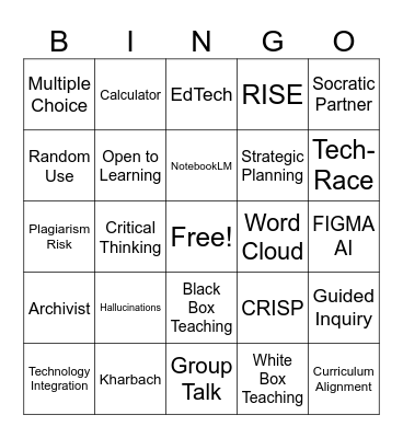 EdTech Bingo Card