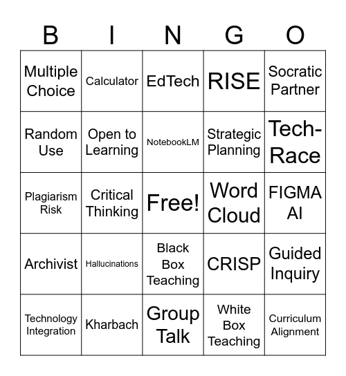 EdTech Bingo Card