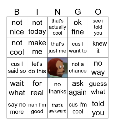 Velar & palatal sounds - phrases Bingo Card