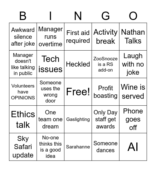 Bingo Card