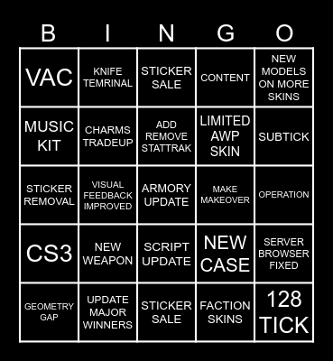 MedeaMaou's CS2 BINGO CARD Bingo Card