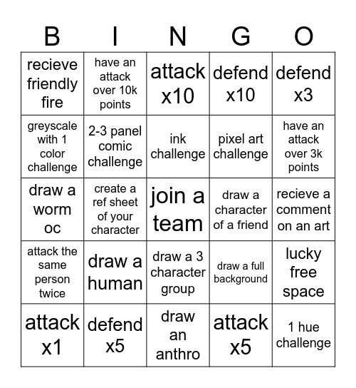 JULY BOUNTY Bingo Card