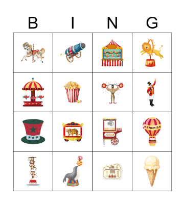 James's Carnival Bingo Card