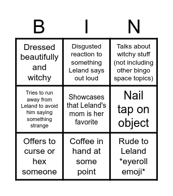 Ecco Bingo Card