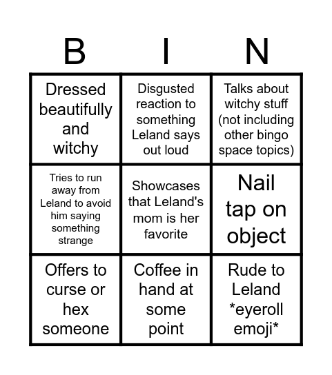 Ecco Bingo Card