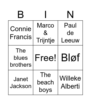 My big fat d'Ampte bingo Card