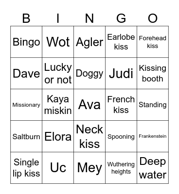 Nayla Bingo Card