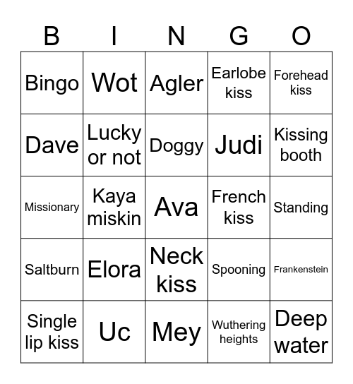 Nayla Bingo Card