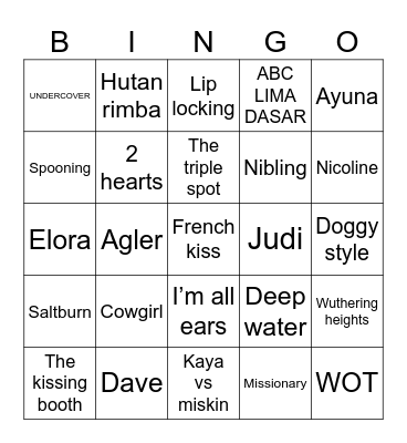 ROOM 21 Bingo Card