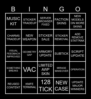 MedeaMaou's CS2 BINGO CARD Bingo Card
